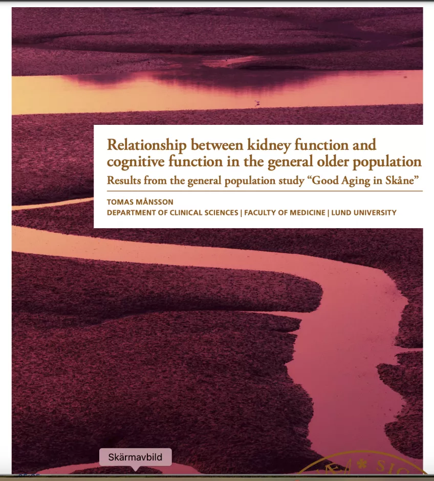 Relationship between kidney function and cognitive function in the general older population. Results from the general population study “Good Aging in Skåne”